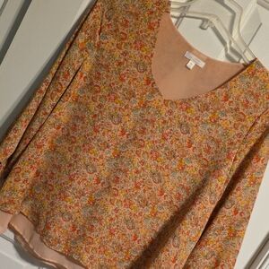 Floral V-Neck Women's Top